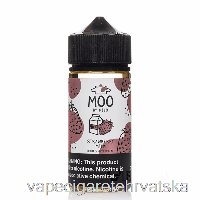 Vape Hrvatska Jagoda Mlijeko - Moo E-tekućine - 100ml 6mg
